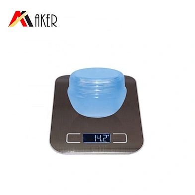 Factory supply wholesale semi transparent blue 20g pp plastic jar for cream cosmetic