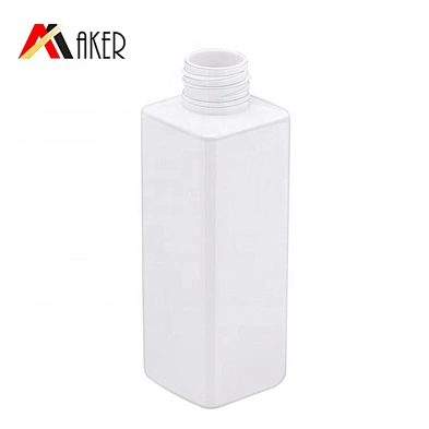 Newest design luxury 130ml 150ml empty square white pet lotion bottle with cream pump