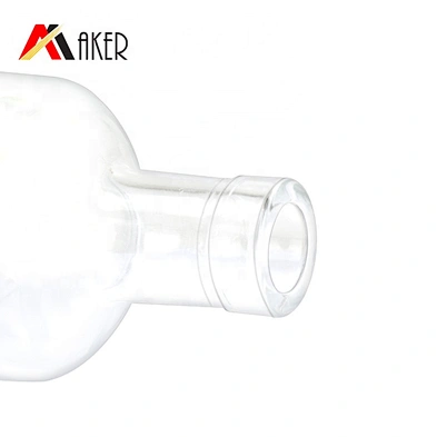 New arrival round shape 700ml clear empty glass liquor bottle with electroplating gold stopper