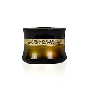 30g 1oz black gradient gold alumite cap lotion face cream cosmetic packaging skin care glass jar set
