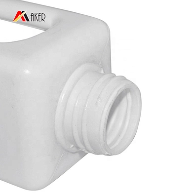 wholesale white square 300ml plastic HDPE liquid detergent plastic bottle packaging with handle