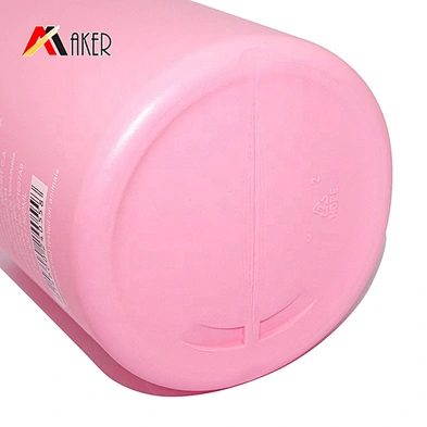 Wholesale 500ml pink cylinder HDPE plastic cosmetic body lotion bottle packaging with white lotion pump