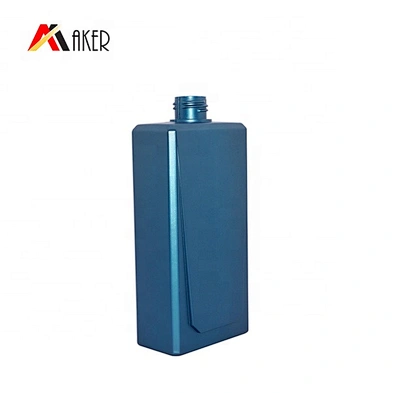 Custom 400ml blue HDPE plastic cosmetic shampoo lotion bottle