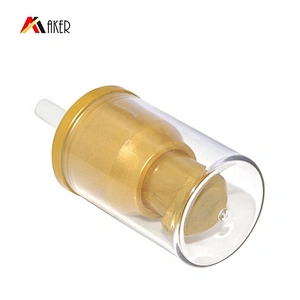 Factory price gold plastic 20/410 lotion cream pump dispenser with transparent cover
