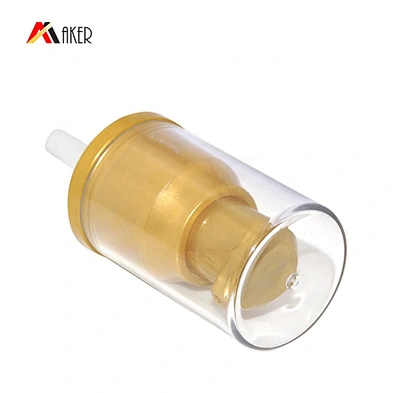 Factory price gold plastic 20/410 lotion cream pump dispenser with transparent cover