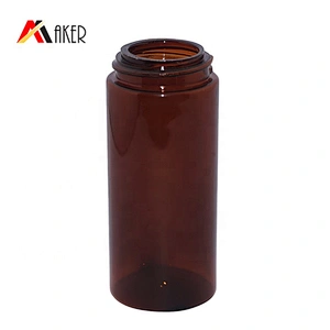 60ml amber PETG empty cylinder cosmetic talcum powder bottle plastic sifter with screw lid
