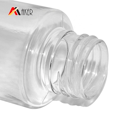 Empty 100ml Transparent PET Plastic Eco Friendly Facial Toner Bottle with double layer screw cap