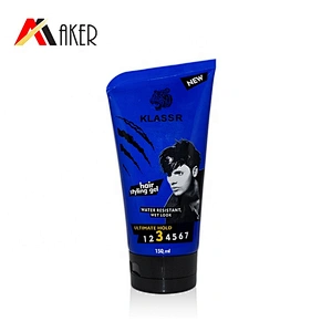 New design 150ml men design LDPE plastic hair packaging tube with cap for styling gel