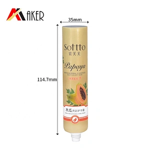 Hot sale customized round 70ml cosmetic LDPE plastic empty hand cream tube packaging with screw lid