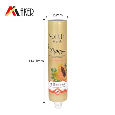 Hot sale customized round 70ml cosmetic LDPE plastic empty hand cream tube packaging with screw lid