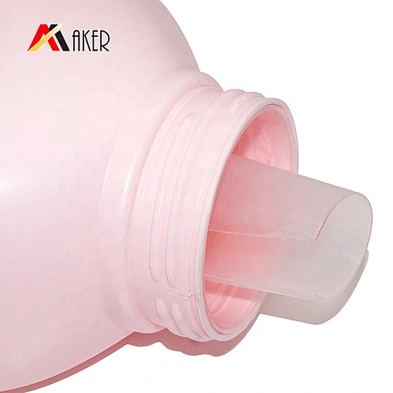 2L Pink HDPE plastic ladundry detergent bottle with screw cap for wholesale