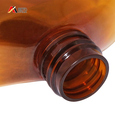Hot sale 200ml empty amber color PET hair plastic shampoo bottle with disc cap