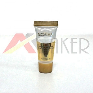 Empty Mini 5ml Gold Round Plastic Moisturizing Cream Cosmetic Tube with Screw Cap