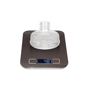 Luxury round clear 20ml cosmetic glass dropper lotion bottle with gold aluminum covered dropper cap