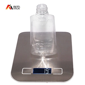 Empty PET plastic bottle for mouthwash packaging with screw cap