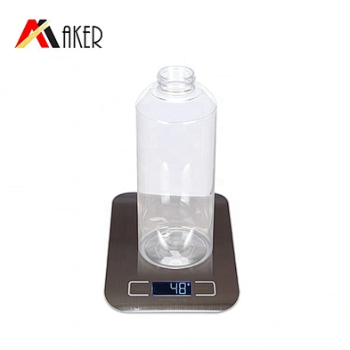 luxury 500ml transparent PET plastic empty cosmetic shampoo lotion bottle with lotion pump