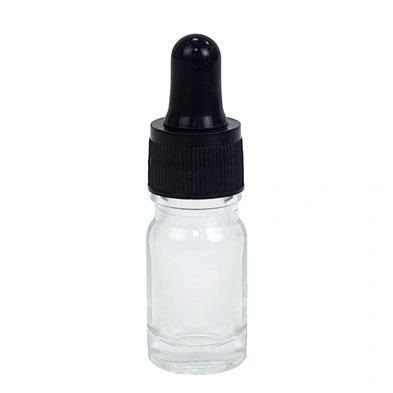 wholesale amber black essential oil glass bottle personal care packaging skincare dropper 5ml clear glass bottle