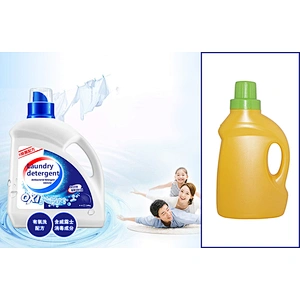 Hot design wholesale empty 500ml yellow plastic hdpe laundry detergent bottle