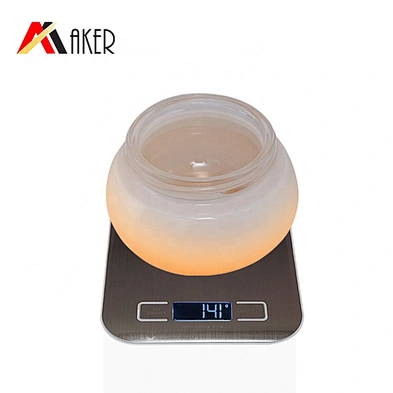 Luxury 50ml round empty cosmetic glass face cream jar with electroplated screw cap in stock