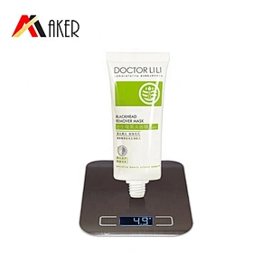 2020 Customized design 50ml empty flat shape plastic cosmetic facial cleanser tube with flip cap