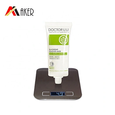 2020 Customized design 50ml empty flat shape plastic cosmetic facial cleanser tube with flip cap