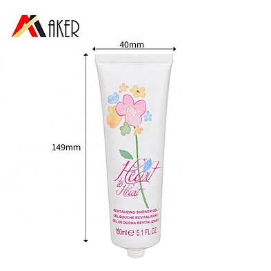 China Supplier 150ml offset printing shower gel matte white cosmetic plastic tube with flip top lid