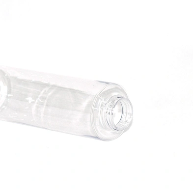 2020 New arrival Empty cylinder 233ml 341ml PET plastic cosmetic makeup remover bottle with flip top pump