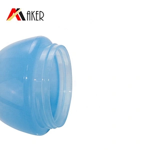 Factory supply wholesale semi transparent blue 20g pp plastic jar for cream cosmetic