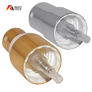 Custom Gold Aluminum Covered 18/410 Plastic Fine Mist Sprayer with Customized Dip Tube