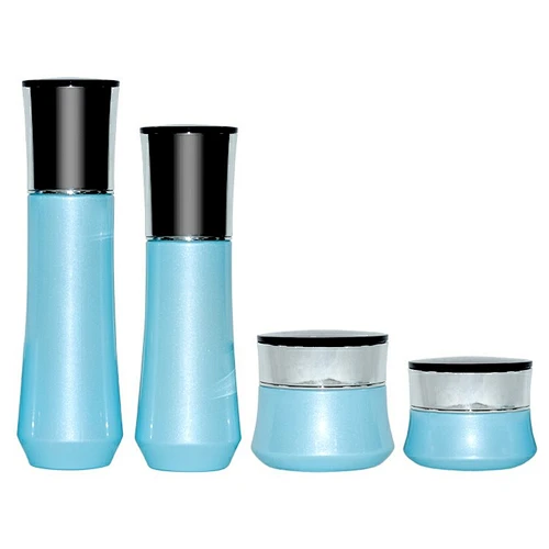 luxury fashion personal care glass pacakging skin care lotion cream glass custom bottles and jars packaging set