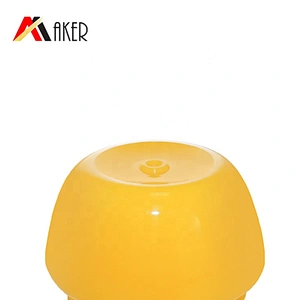 Empty 30g Yellow PP Empty Bottle Plastic Face Cream Serum Jar with plastic screw lid and clear inner cap