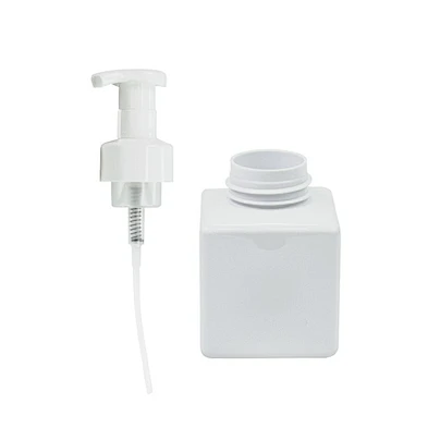square 250ml pet shampoo packaging shower gel foam pump hand sanitizer bottle plastic bottle