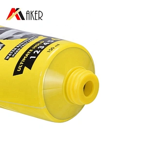 Wholesale 150g  yellow  cosmetic cream aluminum laminated tube packaging with matte flip cap