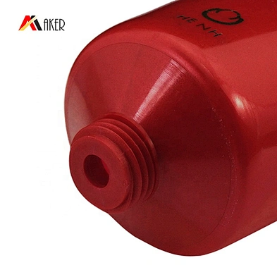 Empty 50ml soft red pearl body lotion plastic cosmetic packaging tube with disc cap