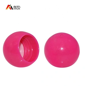 New design empty clear 20ml PET plastic cosmetic essential oil bottle with rosy plastic half ball shape screw cap