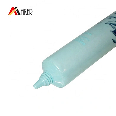 Empty factory price green round 30ml eye cream tube cosmetic squeeze plastic packaging tube with acrylic cap