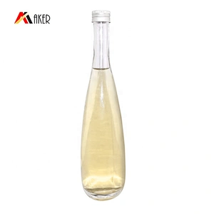 Wholesale 500ml transparent elegant sparkling wine glass bottle with Aluminum cap