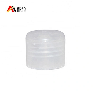 Hot selling semi-transparent 22mm plastic bottle screw cap round PP flip top cap wholesale
