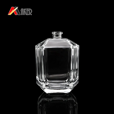 Special design 100ml clear empty crystal glass perfume bottle packaging