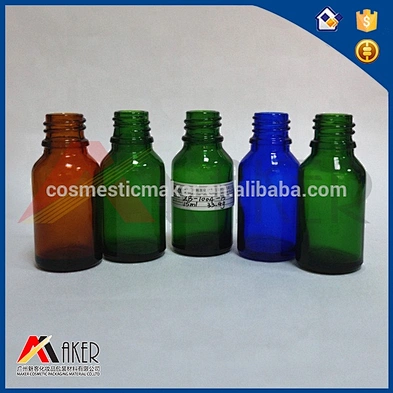 Wholesale amber blue green clear 10ml essential oil glass dropper bottle with dropper or screw cap