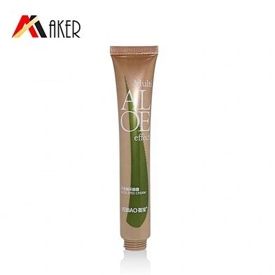 New design 25g LDPE plastic cosmetic eye cream massage applicator tube packaging with electroplated gold screw cap