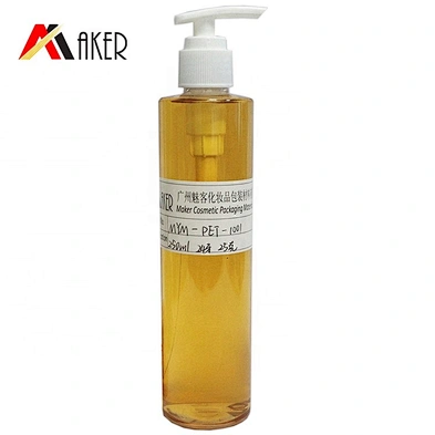 Factory supply clear empty PET 8oz 250ml plastic hand sanitizer bottle with pump