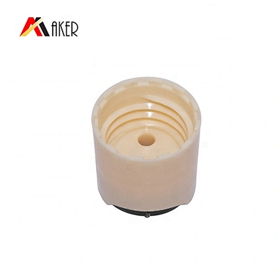 Beige color round 20mm plastic disc top cap for bottle