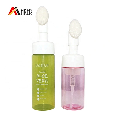 Factory supply wholesale semi transparent PET plastic 120ml cosmetic foam pump bottle