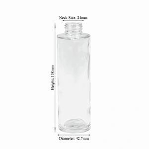cosmetic 100ml clear glass bottle essential message oil packaging personal care clear child proof dropper bottle with stopping