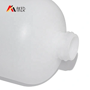 Factory price white Boston round 500ml PE plastic shampoo bottle with aluminum covered lotion pump