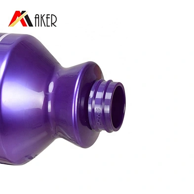 New arrival luxury design 850ml empty purple PET body wash bottle with lotion pump
