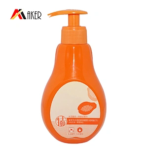 250ml orange pet beauty packaging hair care shampoo pump plastic bottle