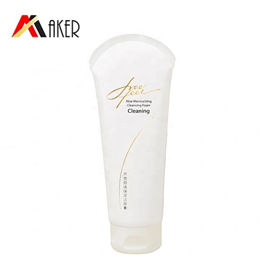Concise design 120ml pure white LDPE plastic cosmetic hand cream tube body cream tube packaging with plastic flip top cap