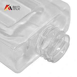 Nice design clear PET plastic 200ml cosmetic bottle makeup remover bottle